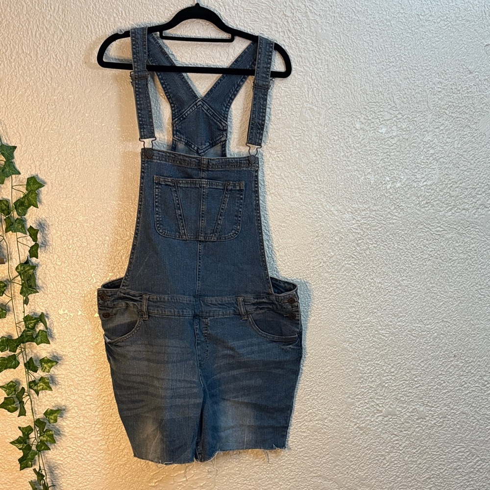 Denim Blue Women's Jeans Overall Shorts
